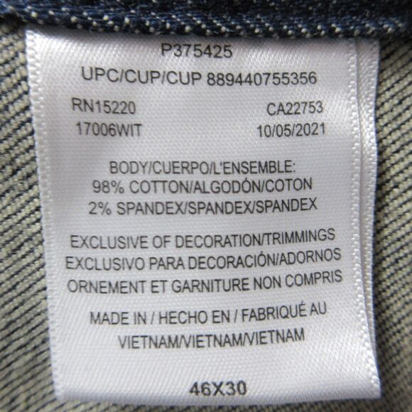 LIBERTY Flex Bib Jean Overalls Sz 46x30 Relaxed Fit 17006 Blue Stretch Denim NWT - Picture 7 of 14